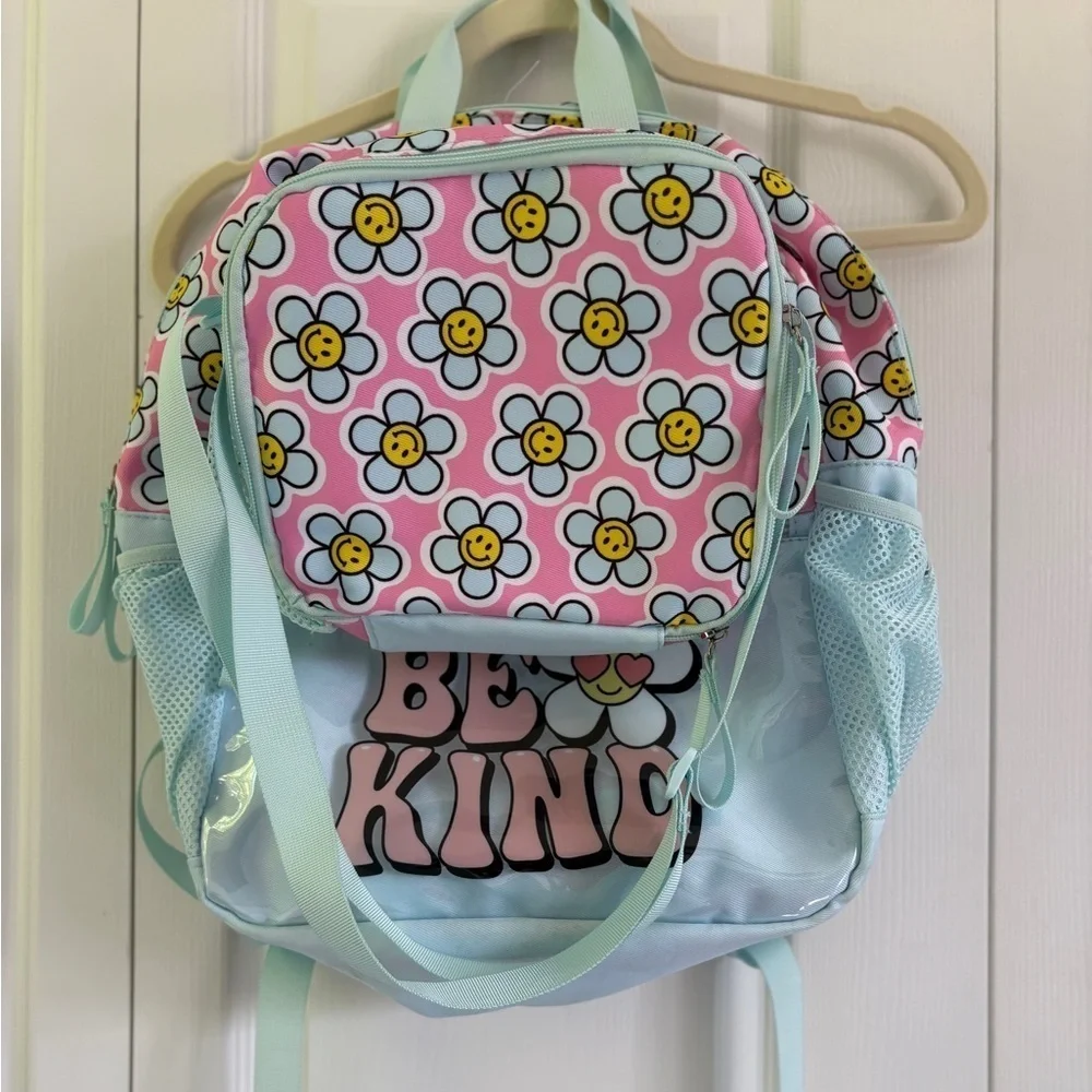 Be Kind Kids Backpack and Lunchbox Set - Pink and Blue